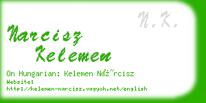 narcisz kelemen business card